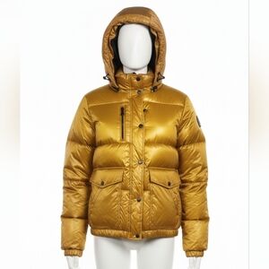 Blanc Noir Metallic Gold Puffer Size Small